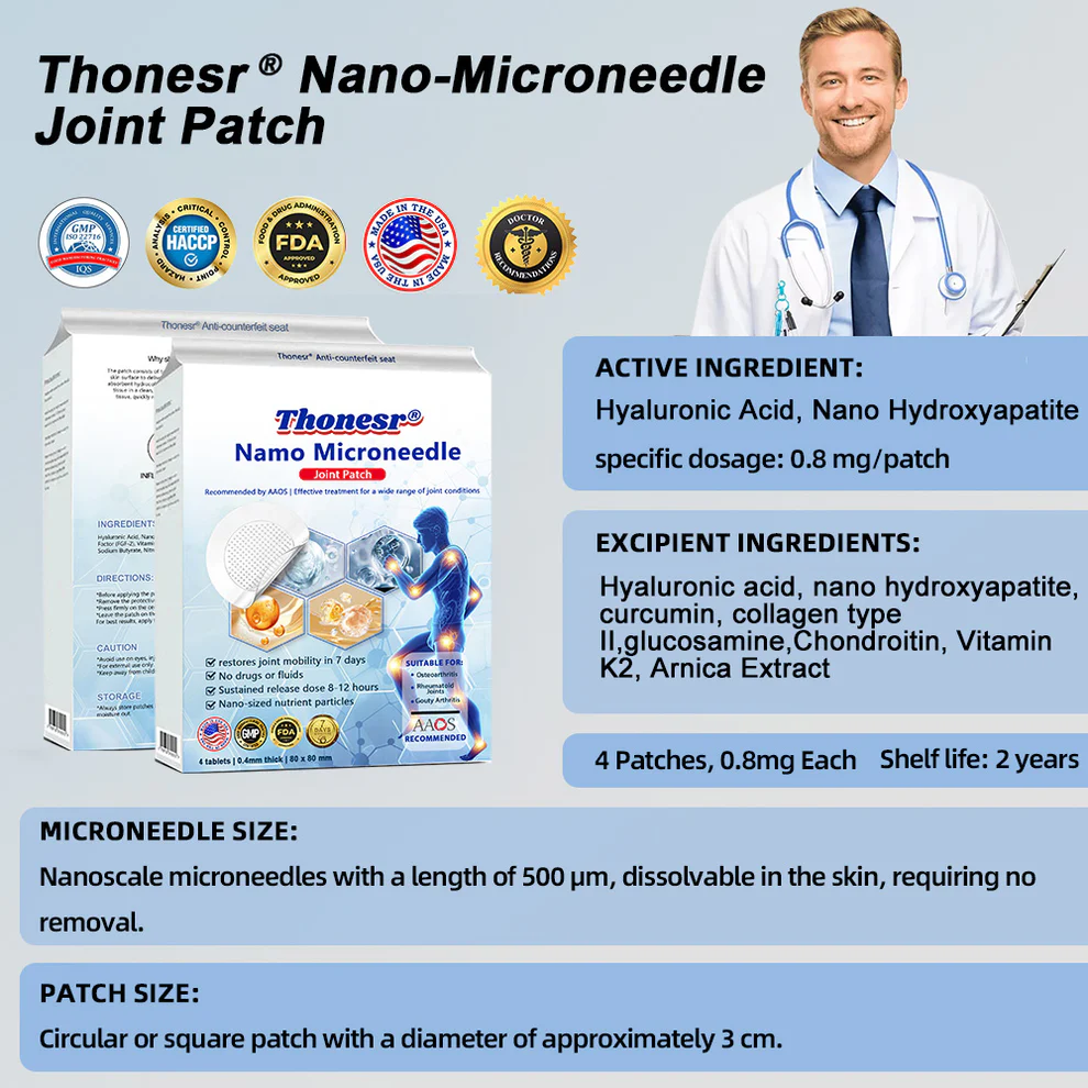 Thonesr® Nano-microneedle joint patch 11 Thonesr® Nano-microneedle joint patch