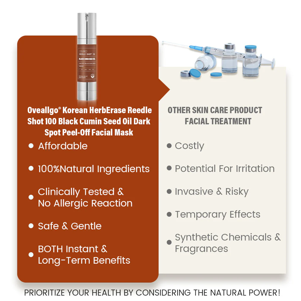 Oveallgo® Korean HerbErase Reedle Shot 100 Black Cumin Seed Oil Dark Spot Peel-Off Facial Mask 3 Oveallgo® Korean HerbErase Reedle Shot 100 Black Cumin Seed Oil Dark Spot Peel-Off Facial Mask