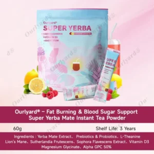 Ourlyard® Fat Burning & Blood Sugar Support Super Yerba Mate Instant Tea Powder