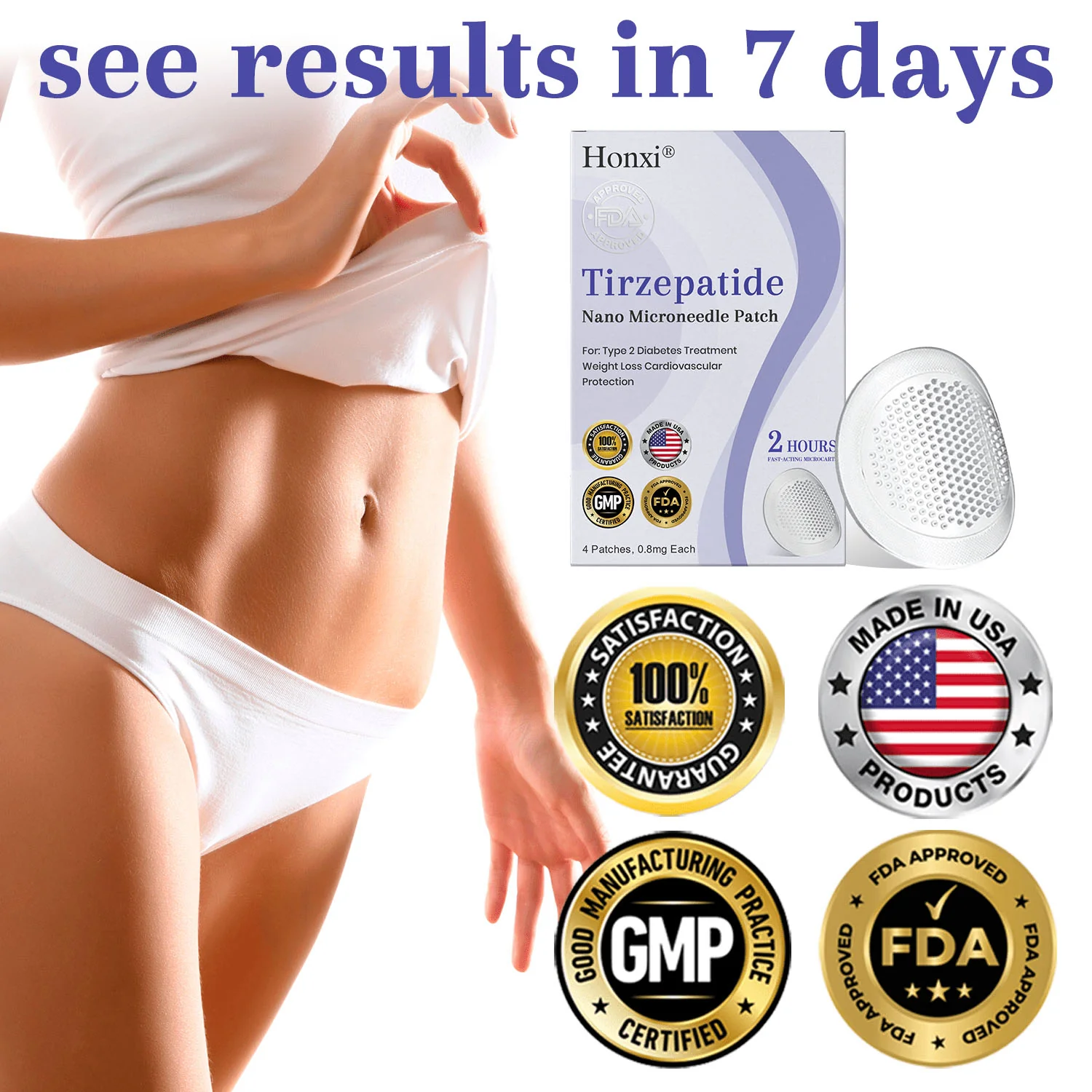 Honxi® NIDDK Tirzepatide Namo Microneedle Patch 5 Tirzepatide Namo Microneedle Patch