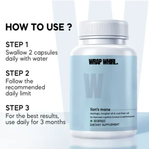 Wrap Whirl Pure Lion's Mane Caps