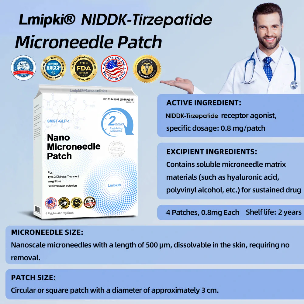 Lmipki® NIDDK-Tirzepatide Nano Microneedle Patch 3 Lmipki® NIDDK-Tirzepatide Nano Microneedle Patch
