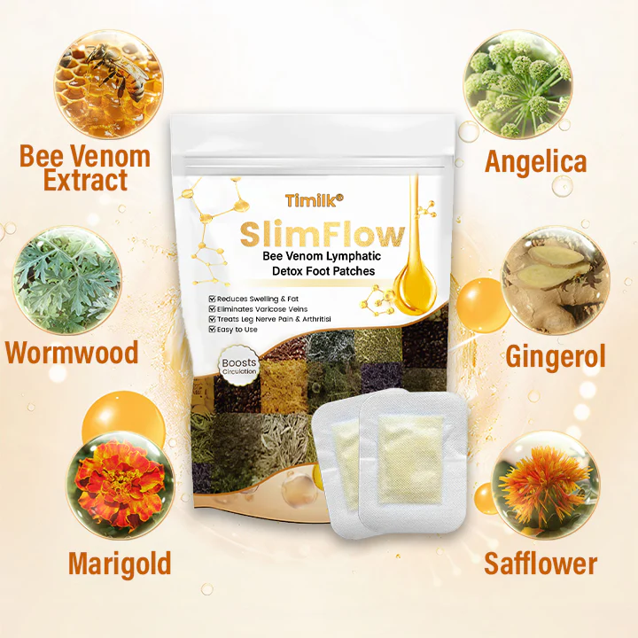Timilk® SlimFlow Bee Venom Lymphatic Detox Foot Patches 8 Timilk® SlimFlow Bee Venom Lymphatic Detox Foot Patches