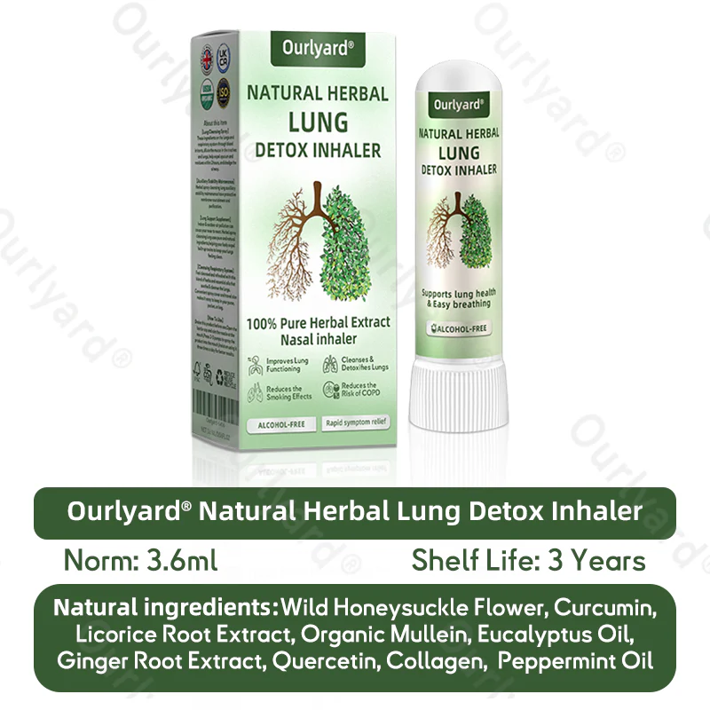 Ourlyard® Natural Herbal Lung Detox Inhaler 5 Ourlyard® Natural Herbal Lung Detox Inhaler - Image 5