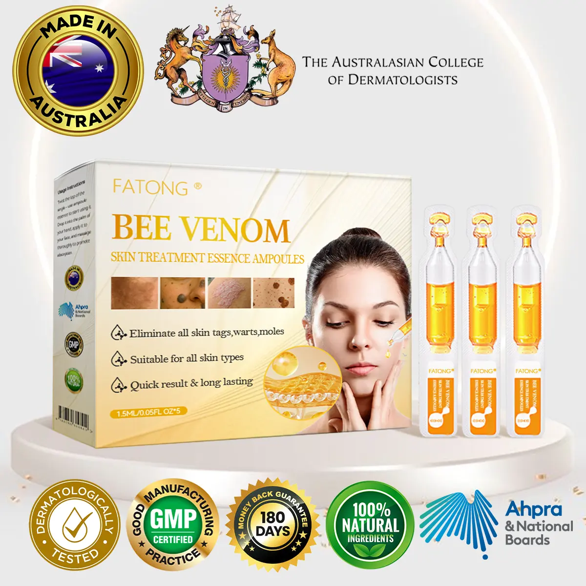 FATONG® Bee Venom Skin Treatment Essence Ampoules 1 FATONG® Bee Venom Skin Treatment Essence Ampoules