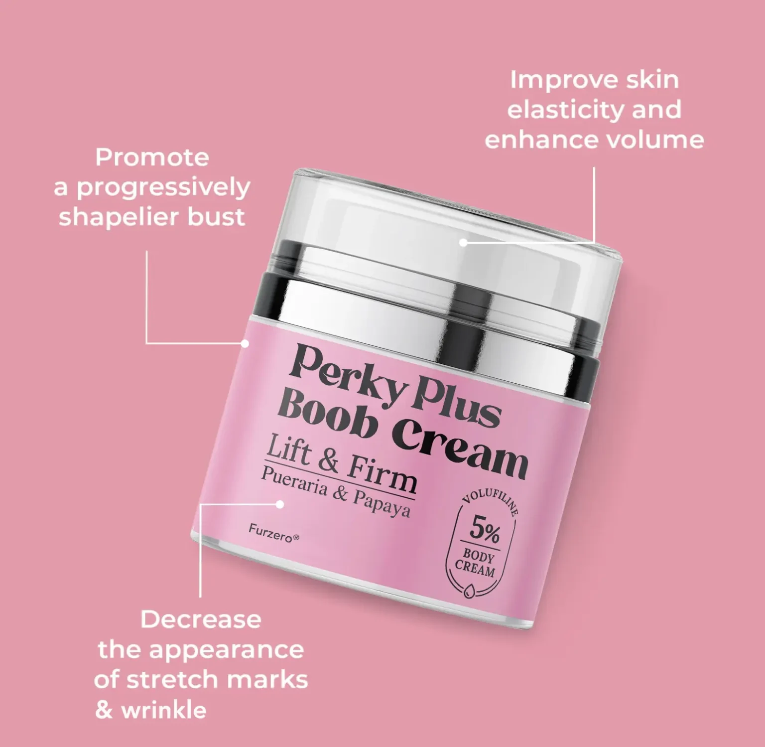 Furzero® Perky Plus Pueraria Papaya Body Cream 4 Furzero® Perky Plus Pueraria Papaya Body Cream