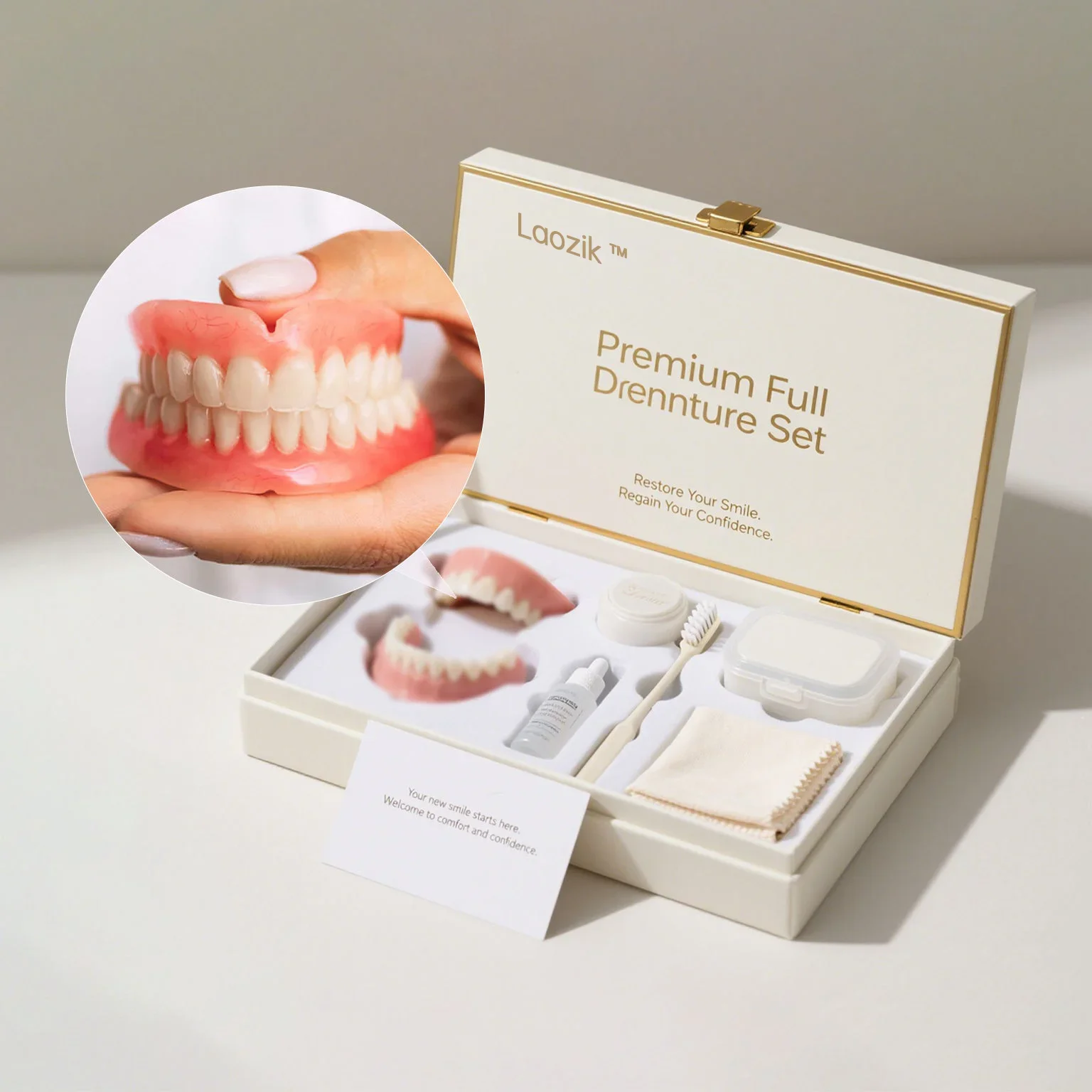 LAOZIK-Advanced customized complete denture set 1 LAOZIK-Advanced customized complete denture set LAOZIK-Advanced customized complete denture set