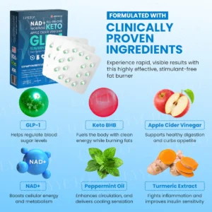 Lyyeto® GLP-1 Slimming & Health SlimFusion Vitality Core Pearls - NAD+ Moringa & ACV