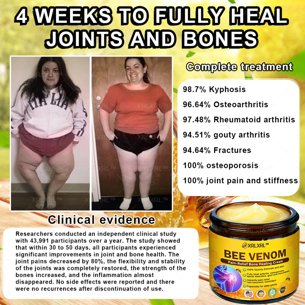 XRLXRL™ Bee Venom Pain-Relief Bone Healing Cream 11 XRLXRL™ Bee Venom Pain-Relief Bone Healing Cream