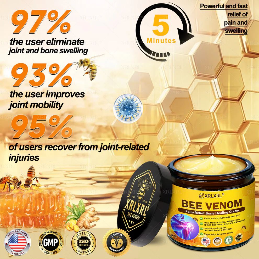 XRLXRL™ Bee Venom Pain-Relief Bone Healing Cream 2 XRLXRL™ Bee Venom Pain-Relief Bone Healing Cream
