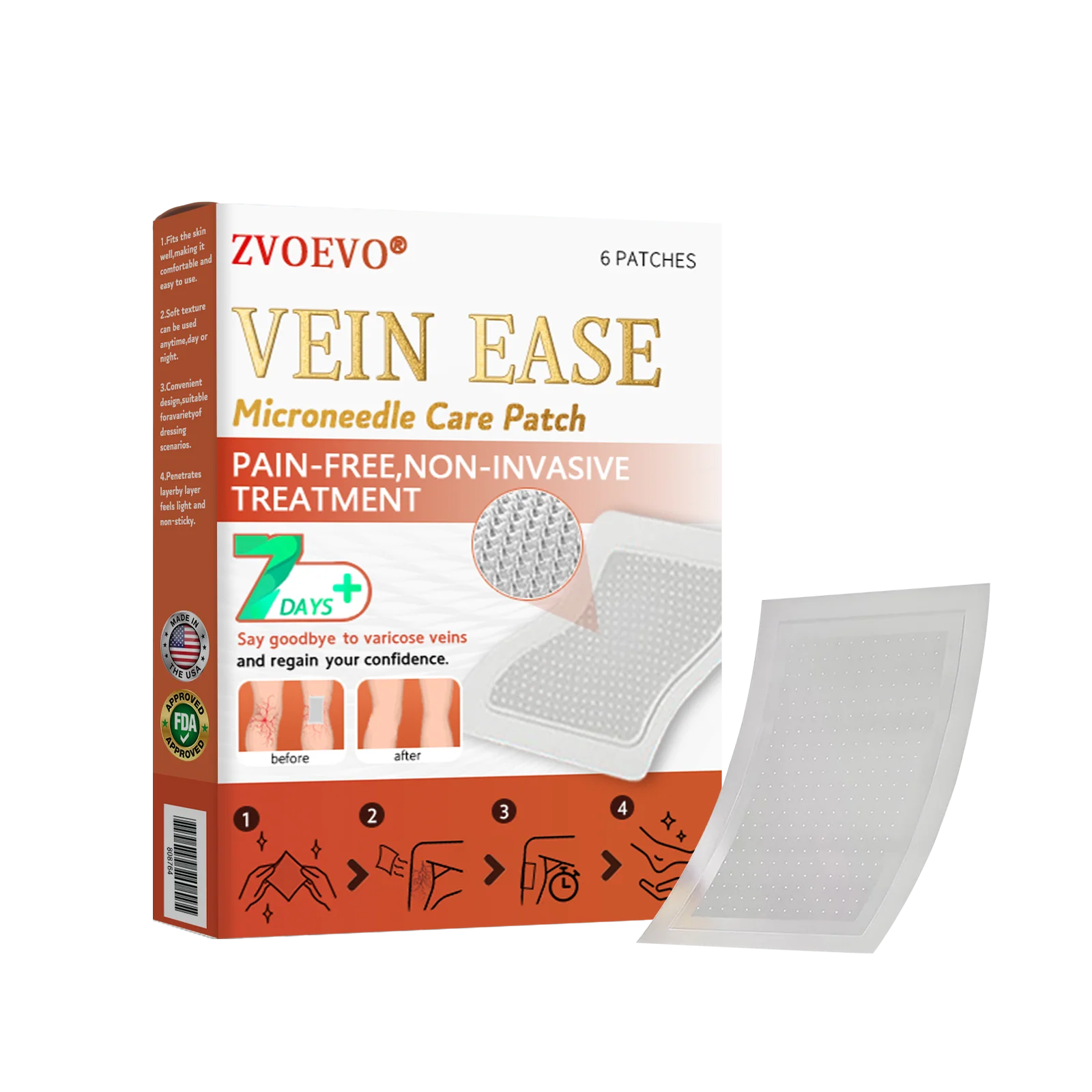 Zvoevo® Vein Ease Microneedle Care Patch 1 Zvoevo® Vein Ease Microneedle Care Patch