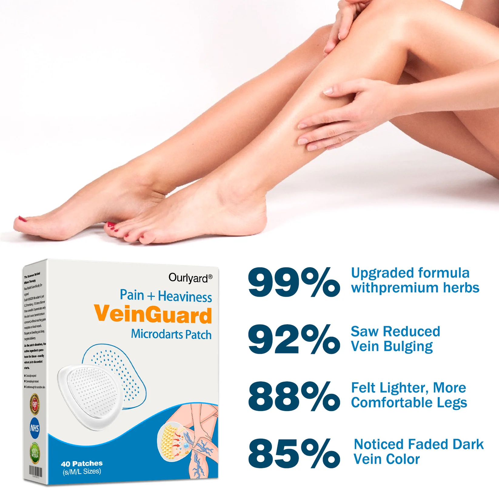 Ourlyard® VeinGuard Pain & Heaviness Microdarts Patch 12 Ourlyard® VeinGuard Pain & Heaviness Microdarts Patch - Image 12