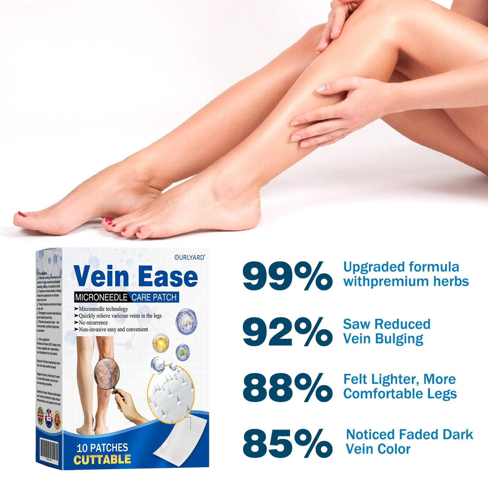 Ourlyard® Vein Ease Microneedle Care Patch - Cuttable 9 Ourlyard® Vein Ease Microneedle Care Patch - Cuttable - Image 9