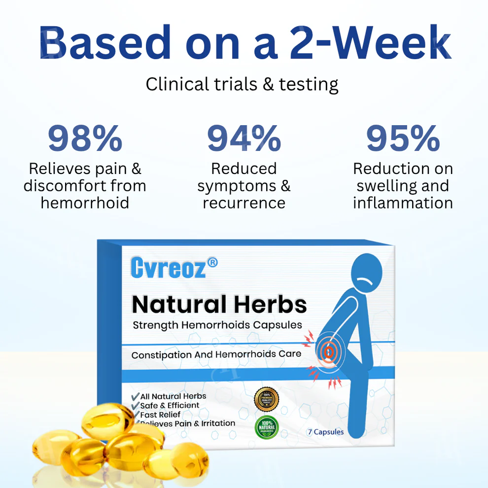 Cvreoz® Natural Herbs Strength Hemorrhoids Capsules 3 Cvreoz® Natural Herbs Strength Hemorrhoids Capsules