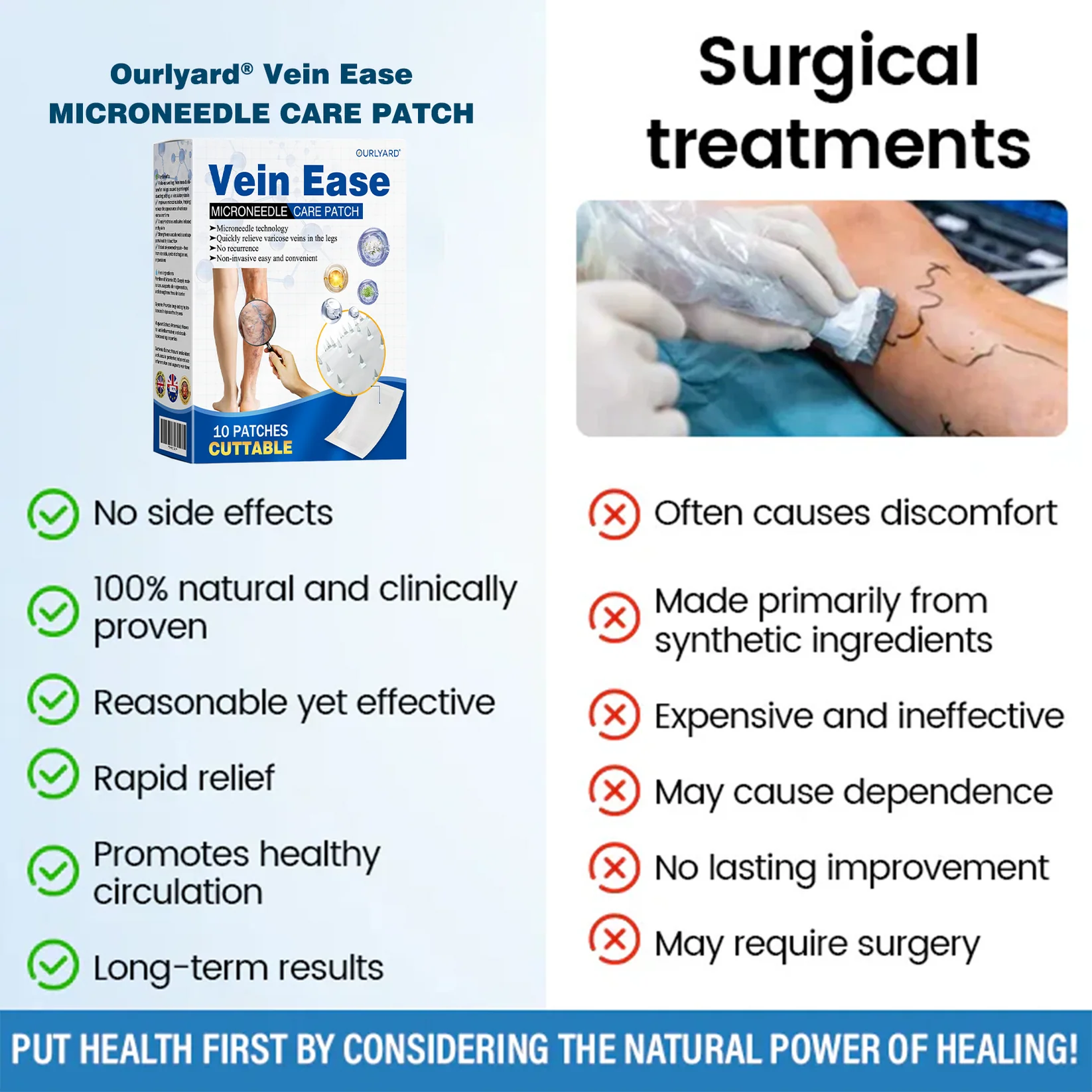 Ourlyard® Vein Ease Microneedle Care Patch - Cuttable 5 Ourlyard® Vein Ease Microneedle Care Patch - Cuttable - Image 5