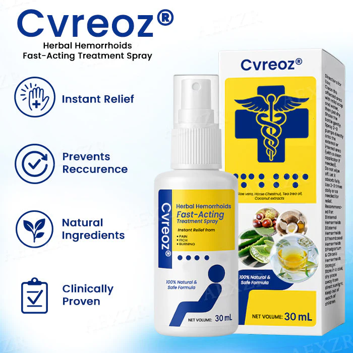 Cvreoz® Herbal Hemorrhoids Fast-Acting Treatment Spray 3 Cvreoz® Herbal Hemorrhoids Fast-Acting Treatment Spray
