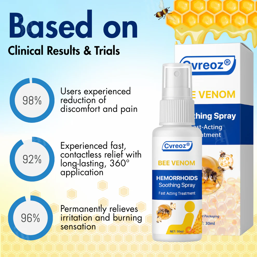 Cvreoz® Bee Venom Hemorrhoids Soothing Spray 3 Cvreoz® Bee Venom Hemorrhoids Soothing Spray