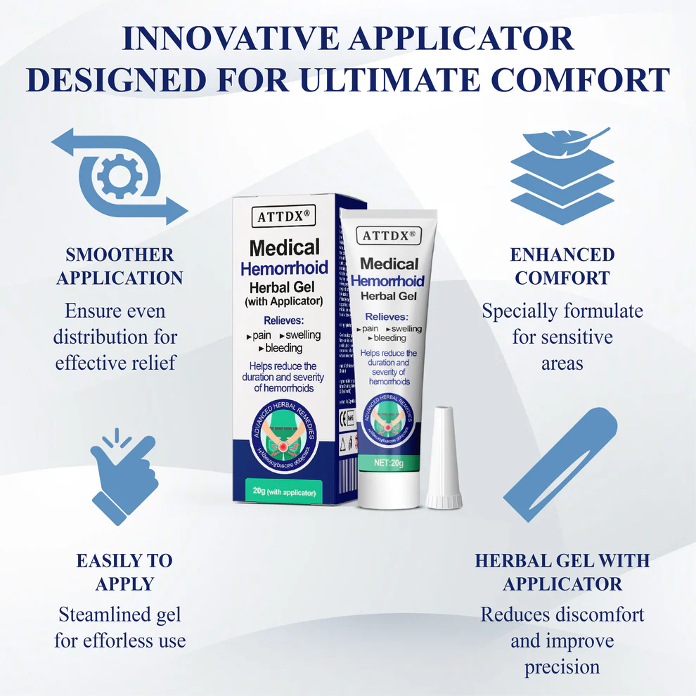 ATTDX® Medical Hemorrhoid Herbal Gel with Applicator 5 ATTDX® Medical Hemorrhoid Herbal Gel with Applicator