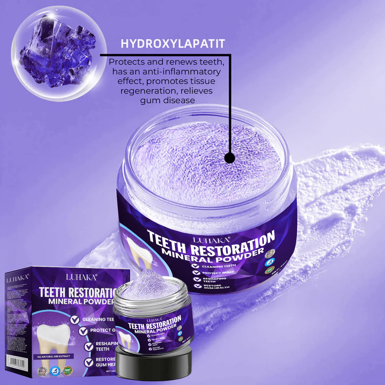 LUHAKA® Dental Repair Mineral Powder 4 LUHAKA® Dental Repair Mineral Powder - Image 4