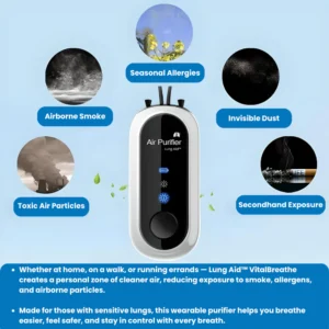 Lung Aid™ VitalBreathe Ionizer: Breathe Cleaner Air Instantly