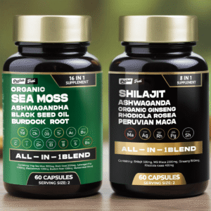 PurfectFuel Blend® Discover the power of Sea Moss and Shilajit in convenient potent supplement – your all-in-one wellness solution.