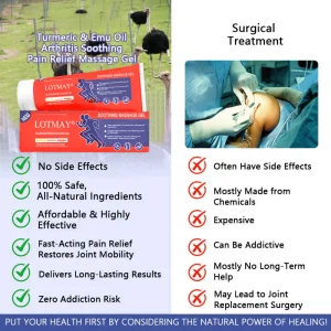 LOTMAY® Turmeric & Emu Oil Arthritis Soothing Pain Relief Massage Gel 18 LOTMAY® Turmeric & Emu Oil Arthritis Soothing Pain Relief Massage Gel