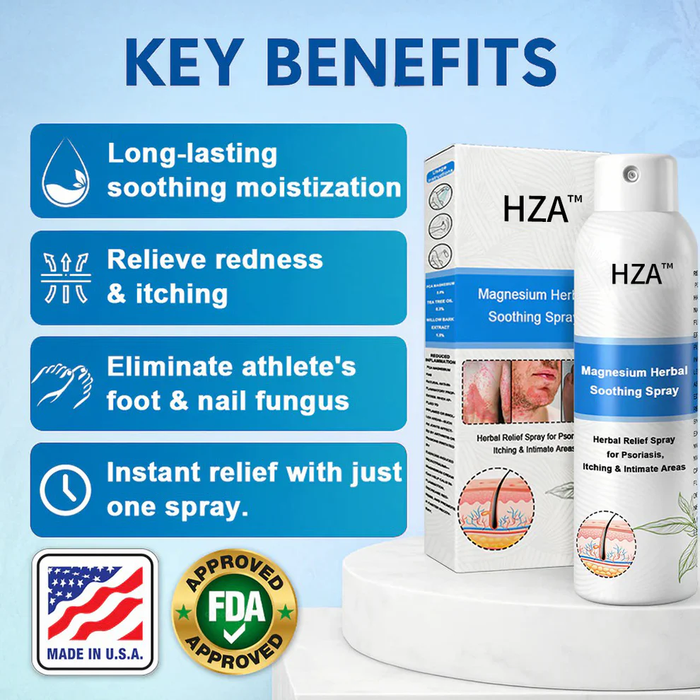 HZA™ Magnesium Herbal Psoriasis Spray 11 HZA™ Magnesium Herbal Psoriasis Spray