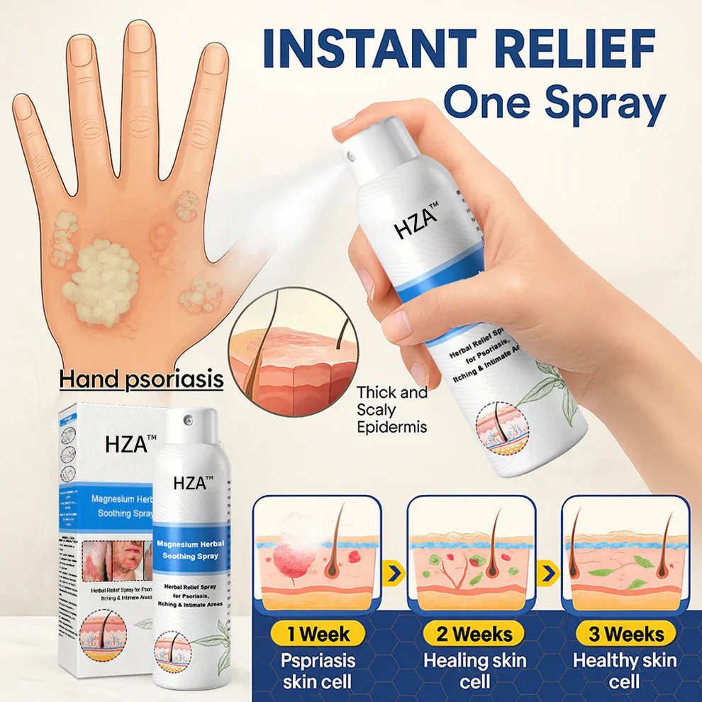 HZA™ Magnesium Herbal Psoriasis Spray 3 HZA™ Magnesium Herbal Psoriasis Spray