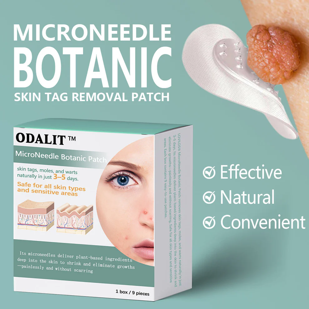 ODALIT™ MicroNeedle Botanic skin Tag Removal Patch 1 ODALIT™ MicroNeedle Botanic skin Tag Removal Patch