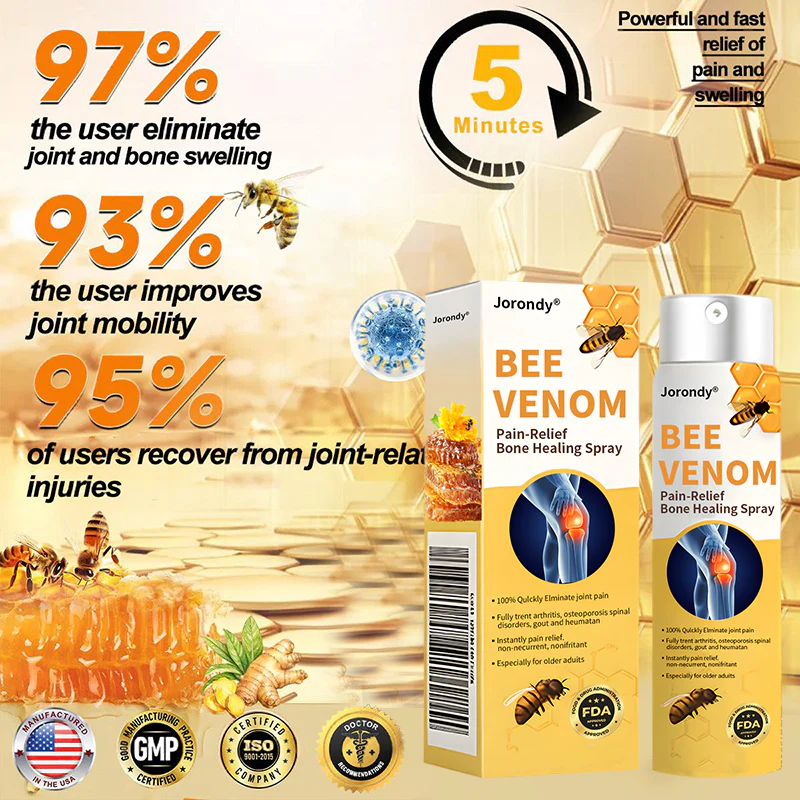 Jorondy® Bee Venom Pain-Relief Bone Healing Spray 6 Jorondy® Bee Venom Pain-Relief Bone Healing Spray