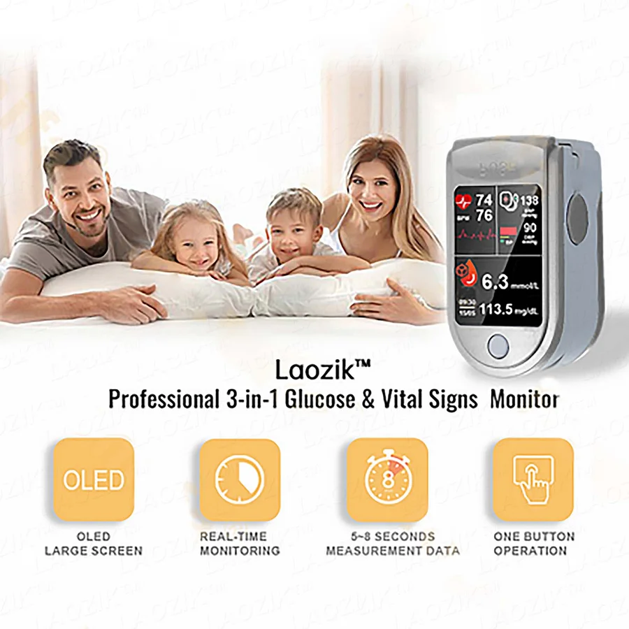 Laozik™ Professional 3-in-1 Blood Glucose & Body Health Monitor 4 Laozik™ Professional 3-in-1 Blood Glucose & Body Health Monitor - Image 4