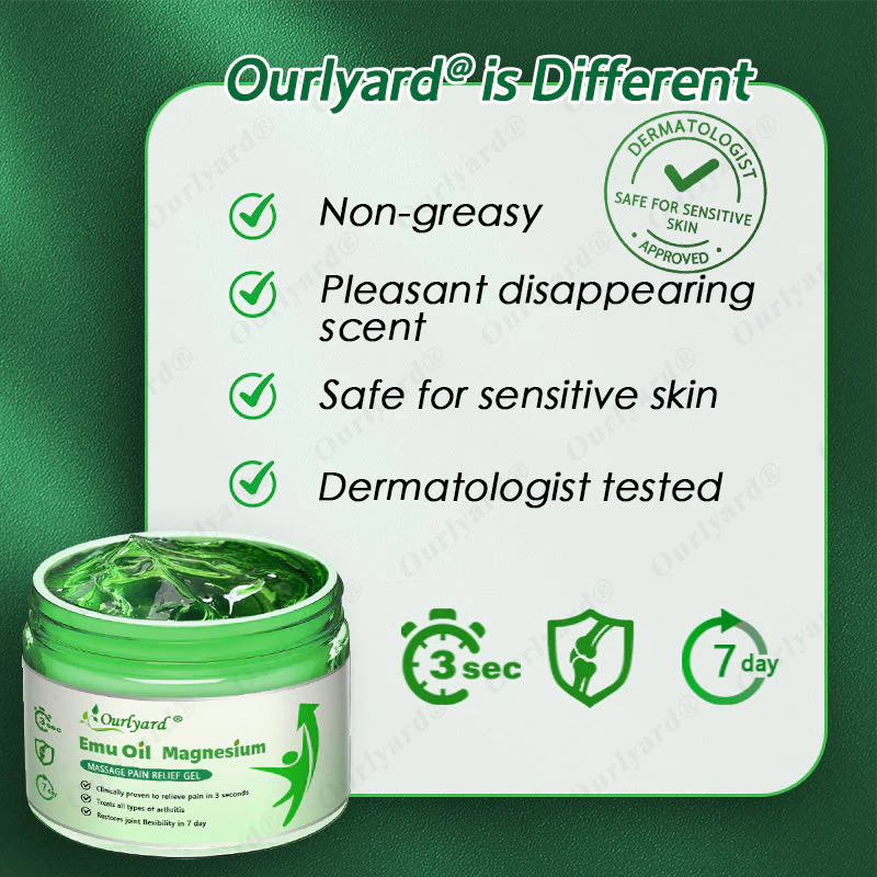 Ourlyard® Advanced Magnesium & Emu Oil Massage Pain Relief Gel 4 Ourlyard® Advanced Magnesium & Emu Oil Massage Pain Relief Gel