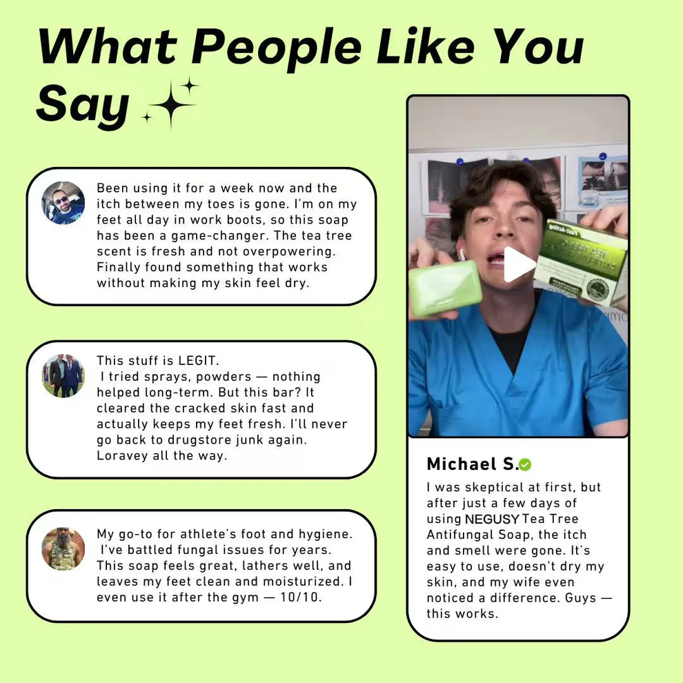 NEGUSY™ Tea Tree Athlete's Foot Defense Soap 3 NEGUSY™ Tea Tree Athlete's Foot Defense Soap