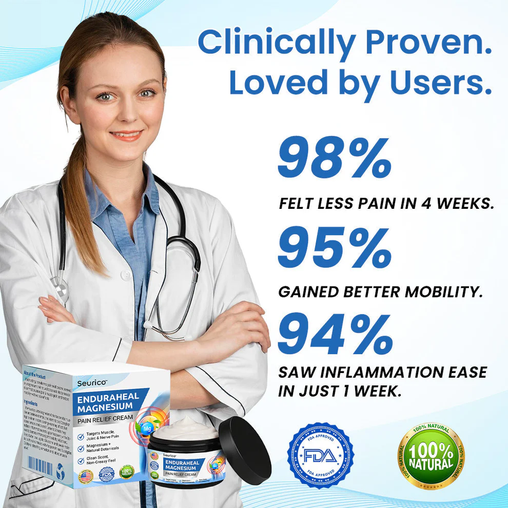Seurico™ EnduraHeal Magnesium Pain Relief Cream 9 Seurico™ EnduraHeal Magnesium Pain Relief Cream